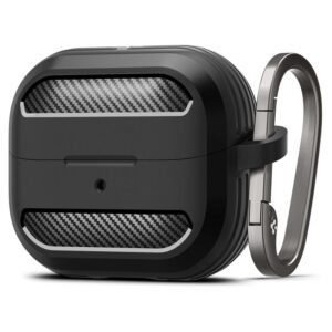 Samsung Galaxy Buds 3 / 3 Pro Spigen Rugged Armor Matte dėklas ausinėms juodos spalvos - Image 10