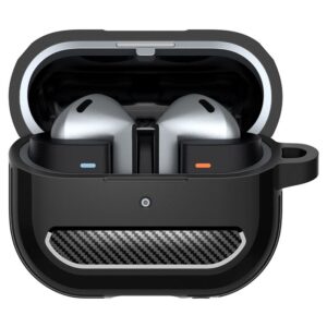 Samsung Galaxy Buds 3 / 3 Pro Spigen Rugged Armor Matte dėklas ausinėms juodos spalvos - Image 14
