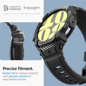 Spigen Rugged Armor Pro - Strap + Case for Samsung Galaxy Watch 7 40 mm (Matte Black) - Image 17