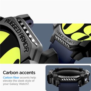 Spigen Rugged Armor - Case for Samsung Galaxy Watch 7 44 mm (Matte Black) - Image 9