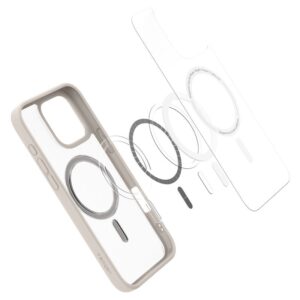 Spigen Ultra Hybrid Mag MagSafe Apple iPhone 16 Pro Max - dėklas telefonui titano spalvos - Image 16