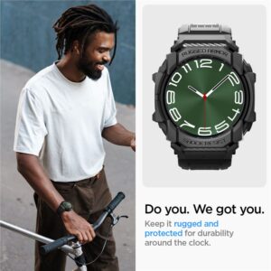 Apyrankė Samsung Galaxy Watch Ultra 2024 / 2025 (47 mm) Spigen Rugged Armor "Pro" matinės juodos spalvos - Image 12