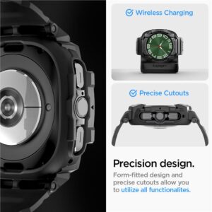 Apyrankė Samsung Galaxy Watch Ultra 2024 / 2025 (47 mm) Spigen Rugged Armor "Pro" matinės juodos spalvos - Image 15