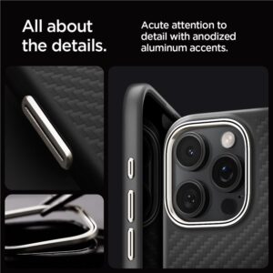 Spigen Enzo Aramid Mag MagSafe - Case Apple iPhone 16 Pro Max Black / Natural - Image 8