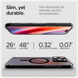 Apple iPhone 16 Pro Max Spigen Ultra Hybrid "T" Mag MagSafe Frost dėklas telefonui juodos spalvos - Image 15