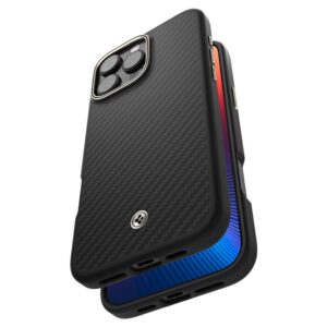 Spigen Enzo Aramid Mag MagSafe - Case Apple iPhone 16 Pro Black / Natural - Image 11
