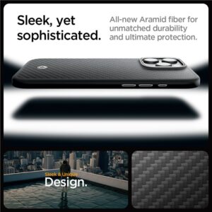 Spigen Enzo Aramid Mag MagSafe - Case Apple iPhone 16 Pro Black / Natural - Image 13