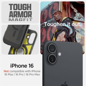 Spigen Tough Armor MagSafe, frost juodos spalvos - Apple iPhone 16 - Image 3