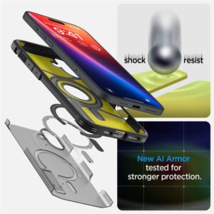 Spigen Tough Armor MagSafe, frost juodos spalvos - Apple iPhone 16 - Image 10