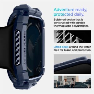 Spigen Rugged Armor, navy blue - Apple Watch 11/10 42mm - Image 2
