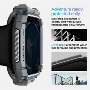Dėklas Apple Watch 10 (46mm) Spigen Rugged Armor Dark gray - Image 13