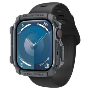 Dėklas Apple Watch 10 (46mm) Spigen Rugged Armor Dark gray - Image 10