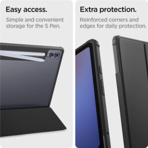 Spigen Ultra Hybrid Pro, juodos spalvos - Samsung Galaxy Tab S10/S9/S8 Ultra - Image 10