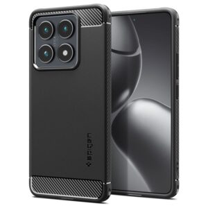 Spigen Rugged Armor dėklas skirtas Xiaomi 14T - Matte juodos spalvos - Image 10