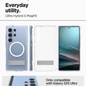 Spigen Ultra Hybrid S MagSafe, clear baltos spalvos - Samsung Galaxy S25 Ultra - Image 2