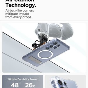 Spigen Ultra Hybrid S MagSafe, clear baltos spalvos - Samsung Galaxy S25 Ultra - Image 10