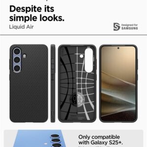 Spigen Liquid Air Samsung Galaxy S25 Plus - dėklas telefonui juodos spalvos - Image 11