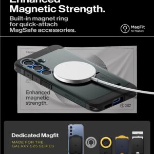 Spigen Tough Armor MagSafe Samsung Galaxy S25 Plus - dėklas telefonui žalios spalvos - Image 13