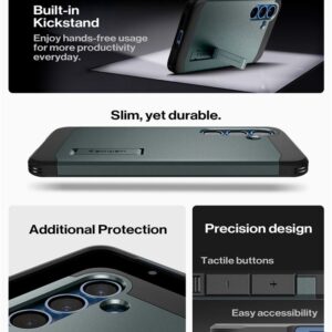 Spigen Tough Armor MagSafe Samsung Galaxy S25 Plus - dėklas telefonui žalios spalvos - Image 17