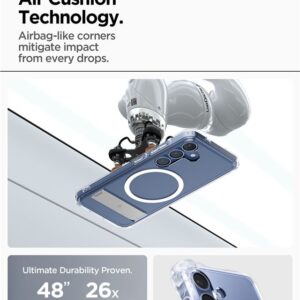 Spigen Ultra Hybrid S MagSafe, clear baltos spalvos - Samsung Galaxy S25 - Image 2