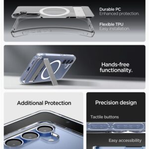 Spigen Ultra Hybrid S MagSafe, clear baltos spalvos - Samsung Galaxy S25 - Image 9