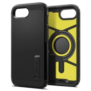 Spigen Tough Armor MagSafe Apple iPhone SE 4 (2025) su Stand - dėklas telefonui juodos spalvos - Image 10