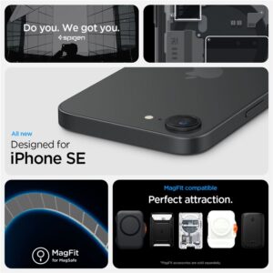 Spigen Ultra Hybrid MagSafe Apple iPhone SE 4 (2025) Zero One - dėklas telefonui juodos spalvos - Image 18