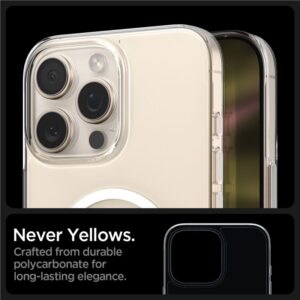 Spigen Thin Fit MagSafe dėklas skirtas Apple iPhone 16 Pro Max - Clear and White - Image 11