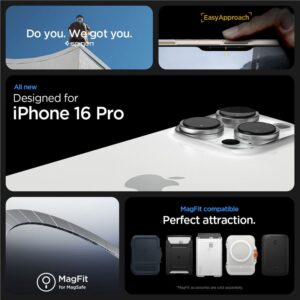 Spigen Thin Fit MagSafe dėklas skirtas Apple iPhone 16 Pro - Clear and White - Image 16