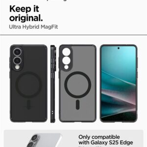 Spigen Ultra Hybrid Mag dėklas su MagSafe skirtas Samsung Galaxy S25 Edge - juodos spalvos Translucent - Image 18
