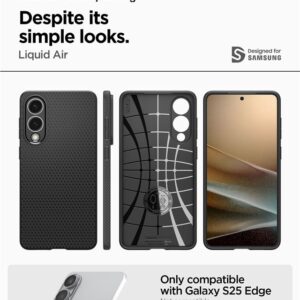 Spigen Liquid Air dėklas skirtas Samsung Galaxy S25 Edge - juodos spalvos - Image 15