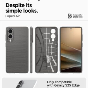 Spigen Liquid Air dėklas skirtas Samsung Galaxy S25 Edge - pilkos spalvos - Image 14