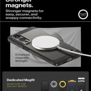 Spigen Tough Armor MagSafe dėklas skirtas Samsung Galaxy S25 Edge - Gray/juodos spalvos - Image 11