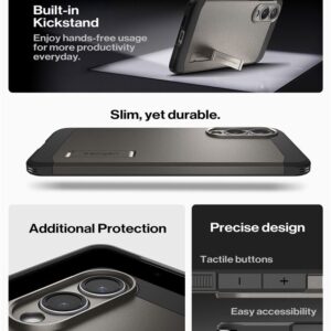 Spigen Tough Armor MagSafe dėklas skirtas Samsung Galaxy S25 Edge - Gray/juodos spalvos - Image 14