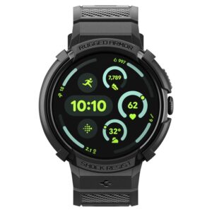 Spigen Rugged Armor Pro + Stand, matinės juodos spalvos - Google Pixel Watch 4 41mm - Image 3
