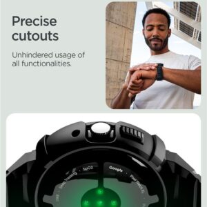 Spigen Rugged Armor Pro + Stand, matinės juodos spalvos - Google Pixel Watch 4 41mm - Image 6