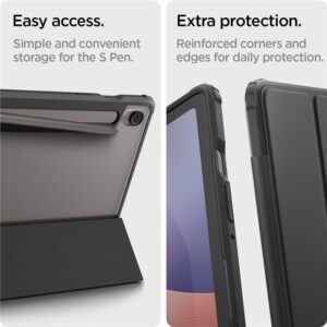 Spigen Ultra Hybrid Pro, juodos spalvos - Samsung Galaxy Tab S10 FE - Image 9