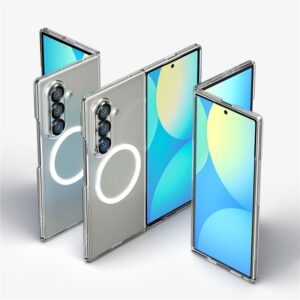 Spigen AirSkin Mag MagSafe Samsung Galaxy Z Fold 7 Crystal baltos spalvos ir skaidrus - Image 10