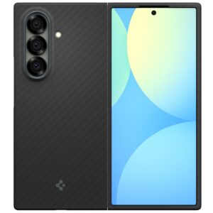 Juodas (Aramid) dėklas Samsung Galaxy Z Fold 7 telefonui "Spigen Airskin" - Image 10