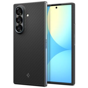 Juodas (Aramid) dėklas Samsung Galaxy Z Fold 7 telefonui "Spigen Airskin" - Image 7