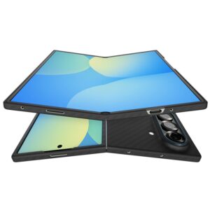 Juodas (Aramid) dėklas Samsung Galaxy Z Fold 7 telefonui "Spigen Airskin" - Image 11