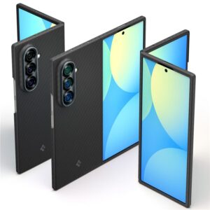 Juodas (Aramid) dėklas Samsung Galaxy Z Fold 7 telefonui "Spigen Airskin" - Image 12