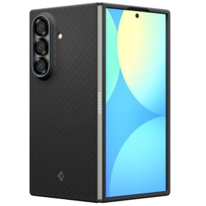 Juodas (Aramid) dėklas Samsung Galaxy Z Fold 7 telefonui "Spigen Airskin" - Image 13