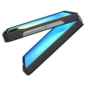 Juodas (Aramid) dėklas Samsung Galaxy Z Flip 7 telefonui "Spigen Airskin" - Image 19