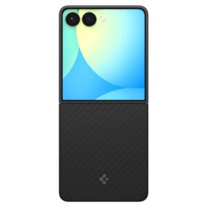 Juodas (Aramid) dėklas Samsung Galaxy Z Flip 7 telefonui "Spigen Airskin" - Image 21