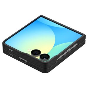 Juodas (Aramid) dėklas Samsung Galaxy Z Flip 7 telefonui "Spigen Airskin" - Image 25
