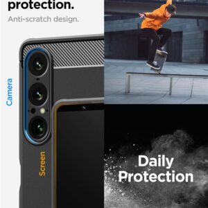 Spigen Rugged Armor dėklas skirtas Sony Xperia 1 VII - Matte juodos spalvos - Image 16