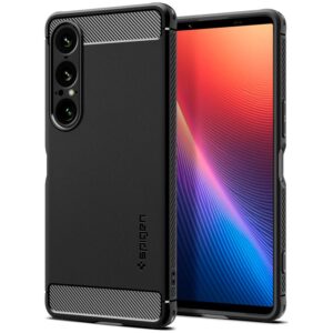 Spigen Rugged Armor dėklas skirtas Sony Xperia 1 VII - Matte juodos spalvos - Image 6