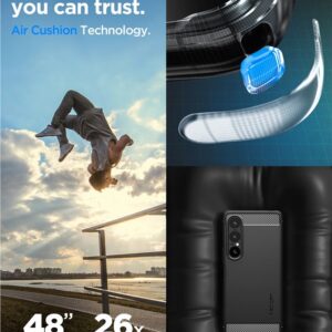 Spigen Rugged Armor dėklas skirtas Sony Xperia 1 VII - Matte juodos spalvos - Image 10