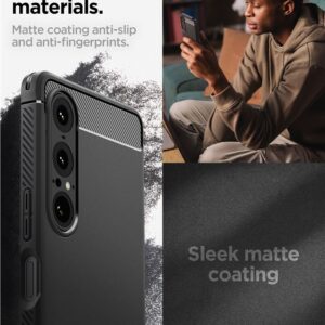 Spigen Rugged Armor dėklas skirtas Sony Xperia 1 VII - Matte juodos spalvos - Image 11